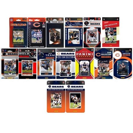 WILLIAMS & SON SAW & SUPPLY C&I Collectables BEARS1518TS NFL Chicago Bears 15 Different Licensed Trading Card Team Sets BEARS1518TS